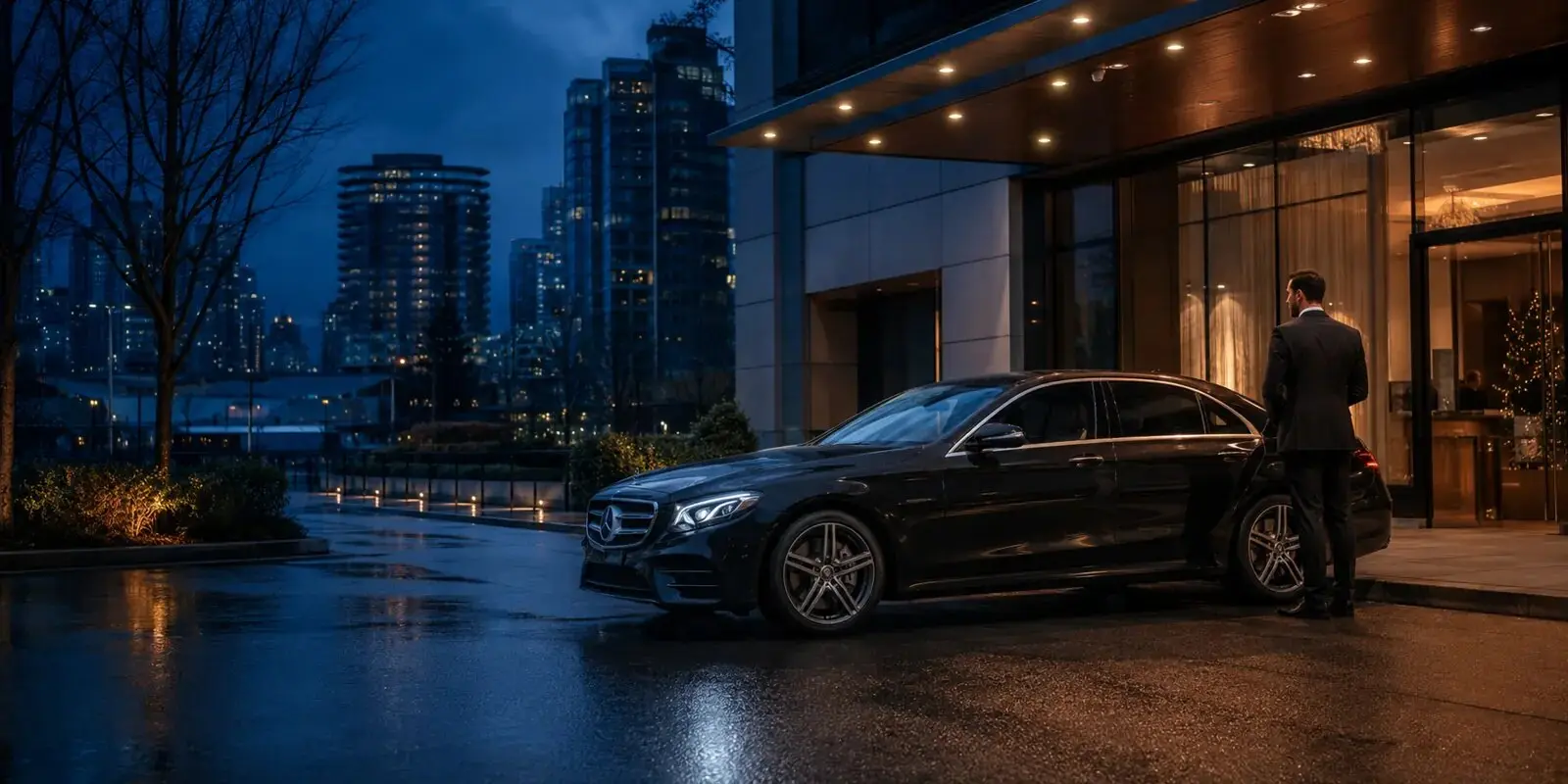 Black executive sedan